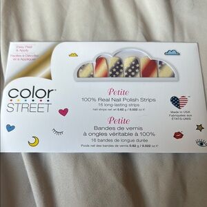 Color Street Petite Red and Blue Party Nail Strips American Spirit Petite